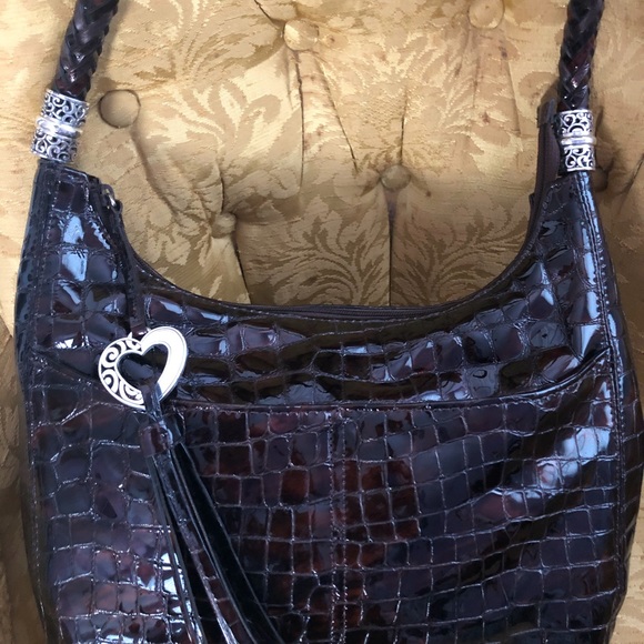 Brighton Embossed Patent Leather Shoulder Bag - Picture 2 of 5